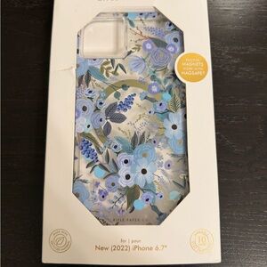 Rifle Paper Co. iPhone 14 Plus 6.7" Case with Blue and Purple Floral Design